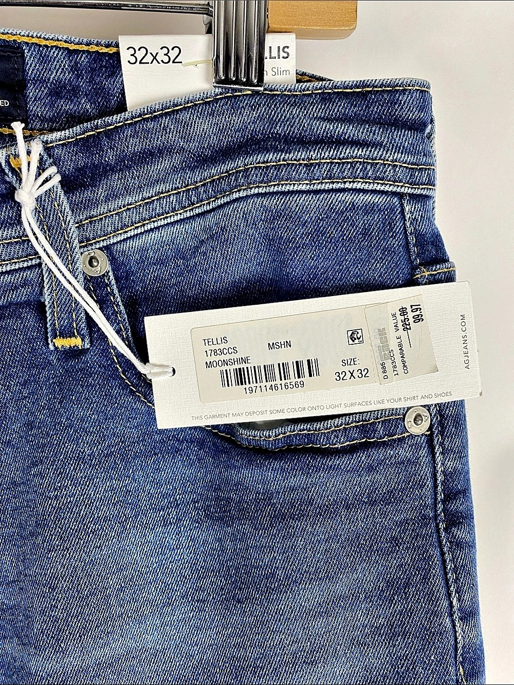 AG Jeans Tellis Modern Slim Blue Japanese Fabric wash men’s Size 32 NWT - Picture 3 of 9
